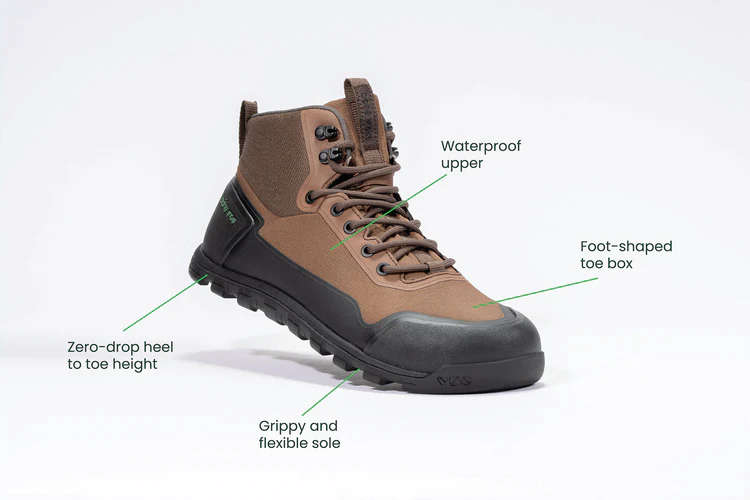 bahé - MENS Rediscover Barefoot-style Hiking Boot - BARK