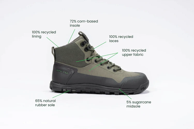 bahé - WOMENS Rediscover Barefoot-style Hiking Boot - FOREST