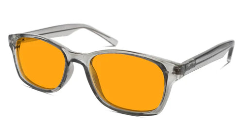 SunDown (amber lenses) Wayfarer Blue Blocking Glasses-Pearl Gre