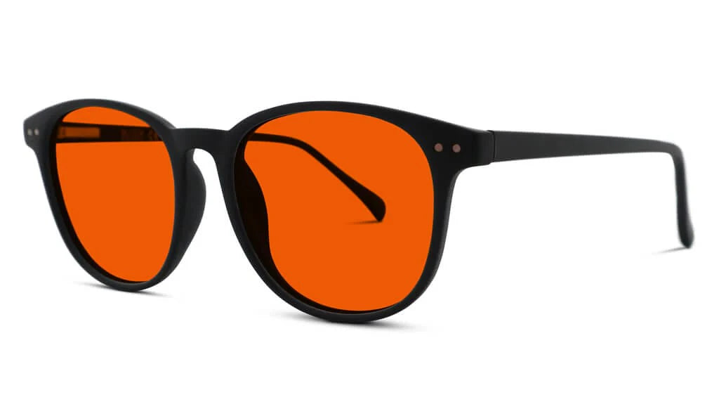 NightFall (red lense) Billie Blue Blocking Glasses - Black