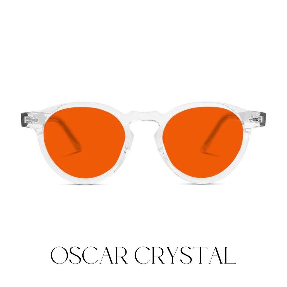 NightFall (red lense) Oscar Blue Blocking Glasses - Crystal