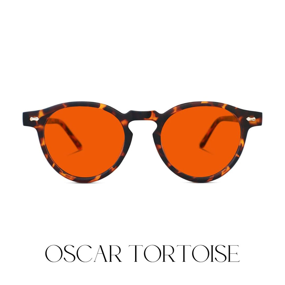 NightFall (red lense) Oscar Blue Blocking Glasses - Tortoise