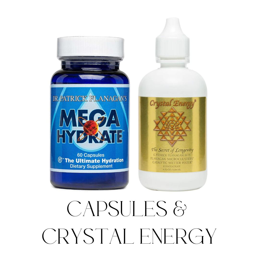 Mega Hydrate hydrogen tablets with Crystal Energy hydrating drops