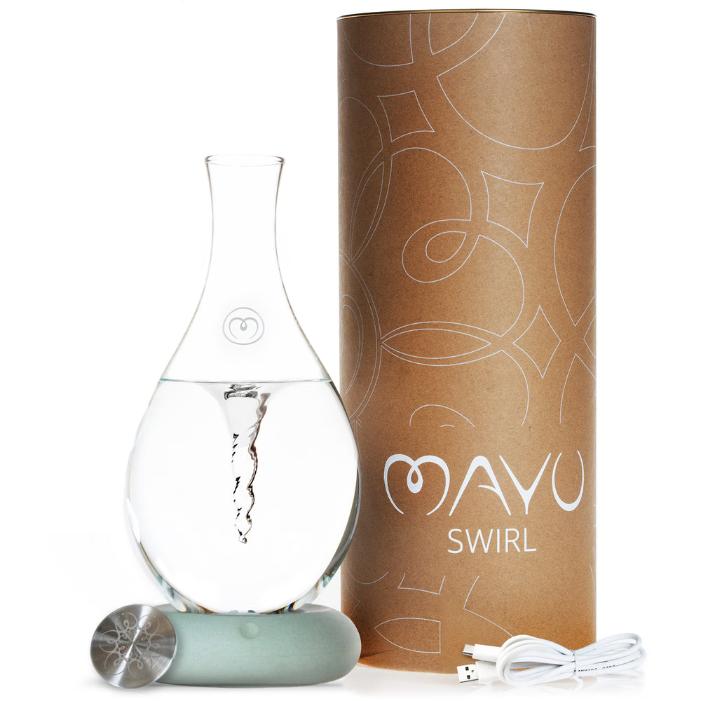 
                  
                    mayu water vortex next to Mayu swirl packaging
                  
                