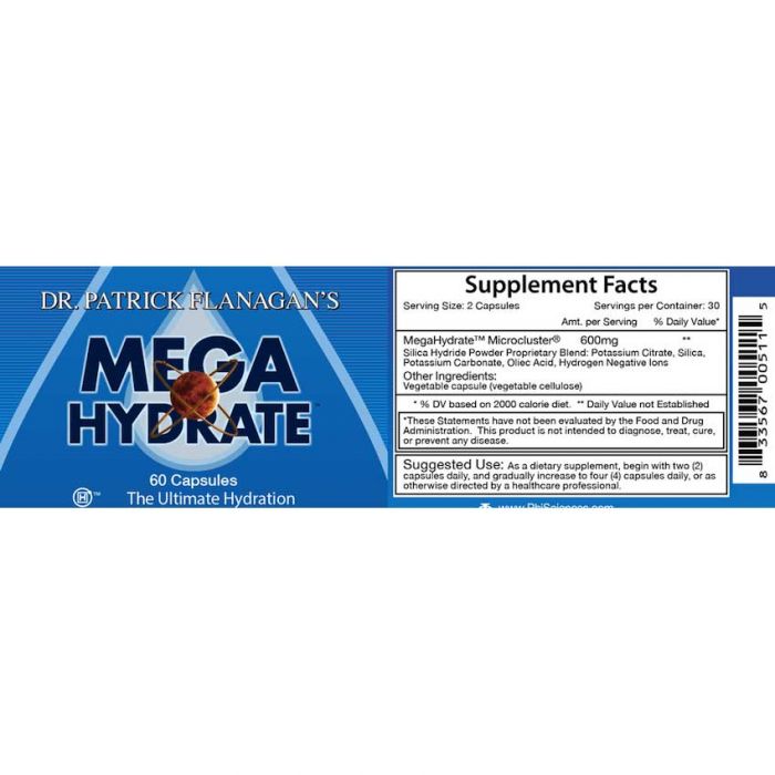 
                  
                    MegaHydrate hydration tablets supplement information
                  
                