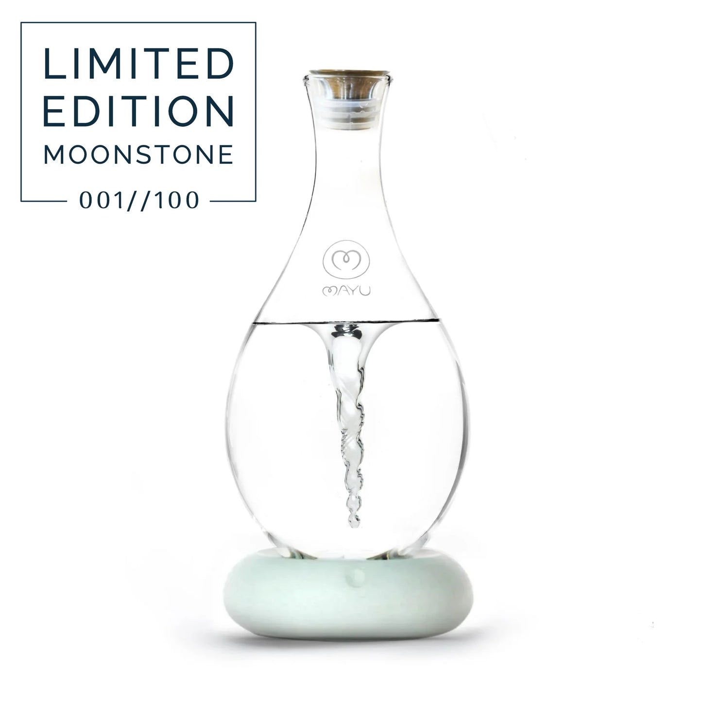 
                  
                    Mayu water pitcher with limited edition moonstone base
                  
                
