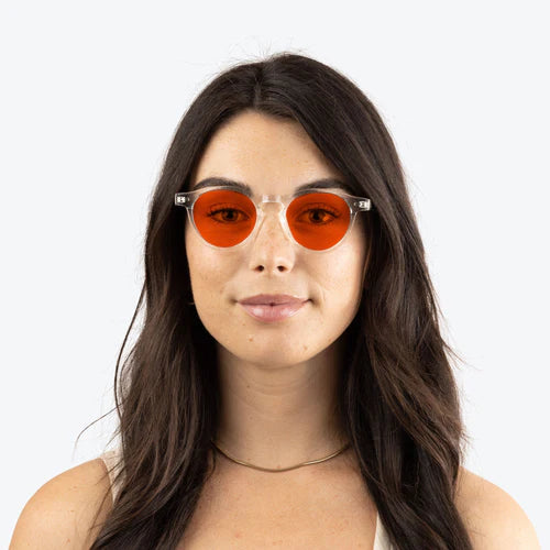 NightFall (red lense) Oscar Blue Blocking Glasses - Crystal